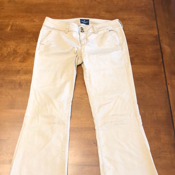 American Eagle Outfitters Pants - American Eagle flare bottom khaki pants